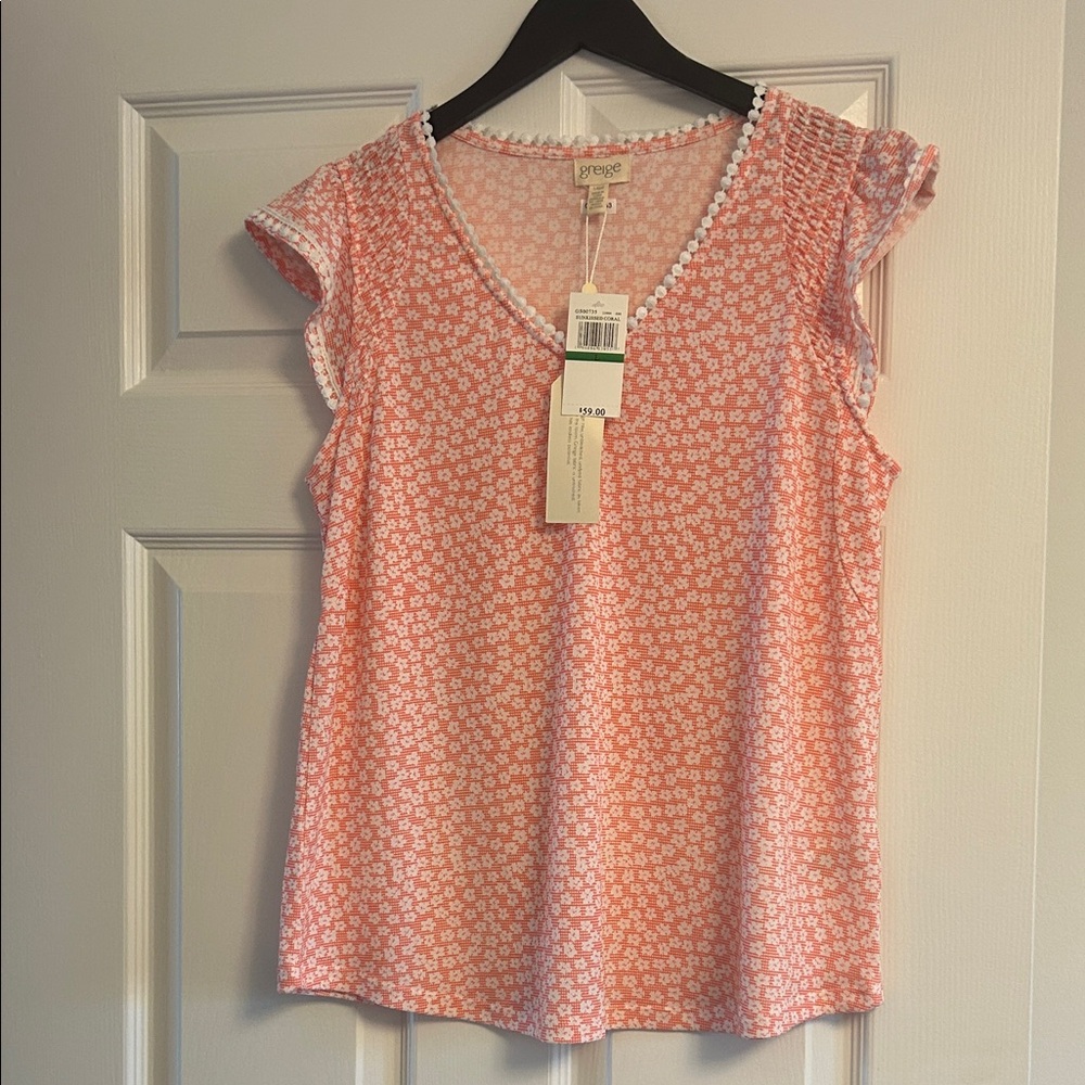 Crown & Ivy Pink Floral Blouse